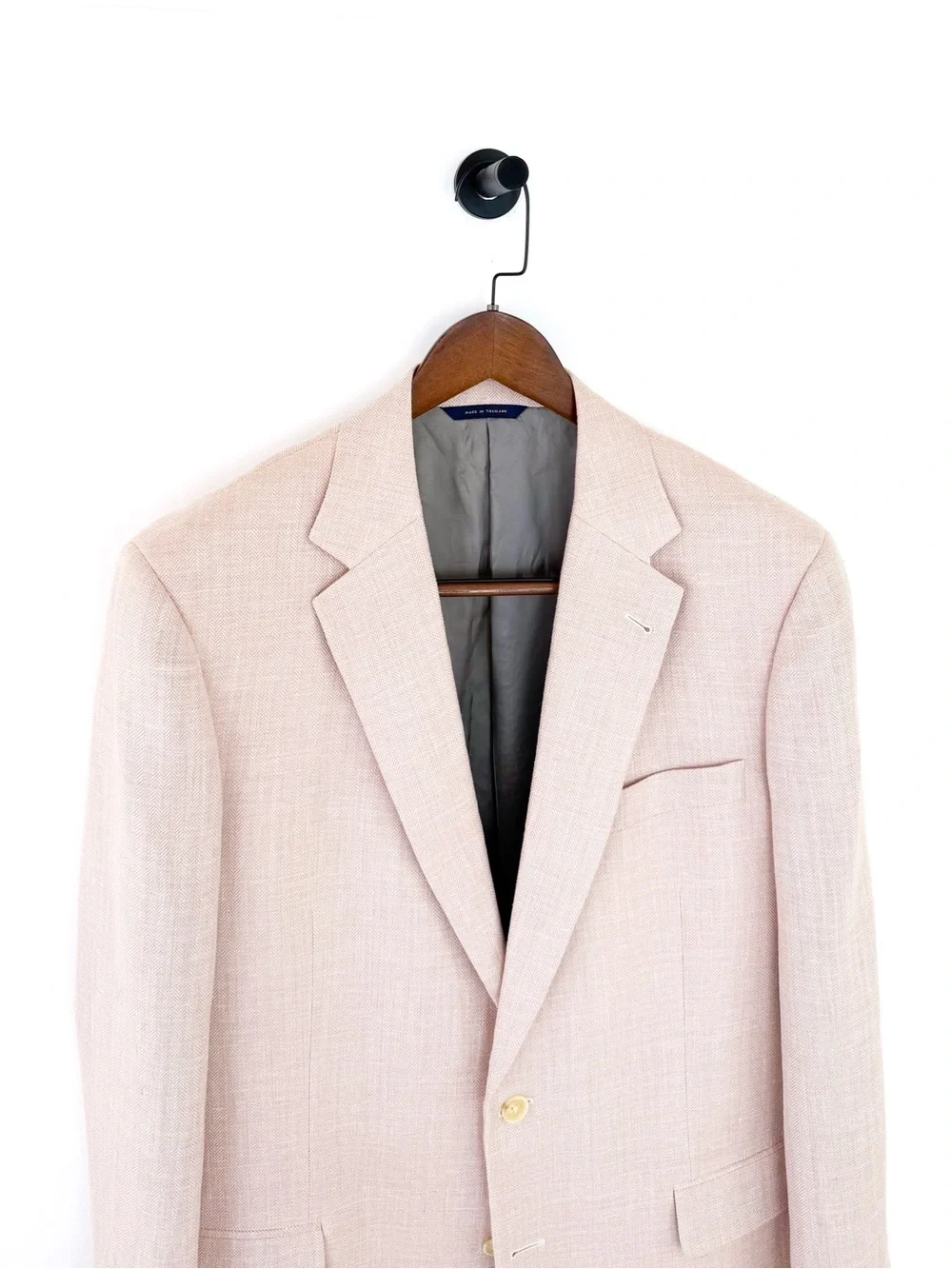 NWT NEW Brooks Brothers Madison Herringbone Wool Men's Sport Coat Pink 42L